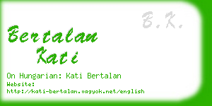 bertalan kati business card